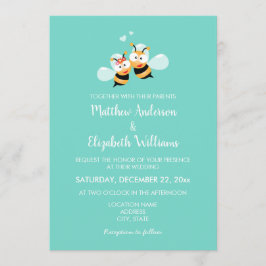 Elegant Classy Mint to be Cute Bröllop Inbjudningar