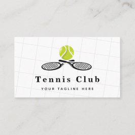 Elegant & Classy Professionell Tennis Klubb Coach Visitkort