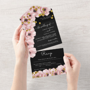 Elegant Classy Rosy Black Bröllop