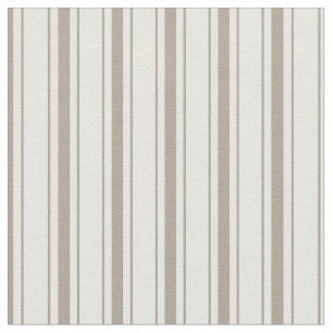 Elegant Classy Rustic Beige Fransk Ticking Rand Tyg