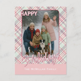 Elegant Classy Rustic Play Mönster Helg Vykort