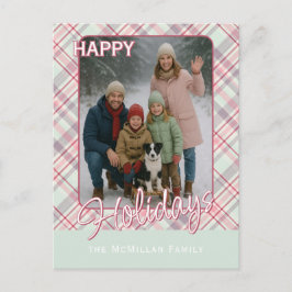 Elegant Classy Rustic Play Mönster Helg Vykort