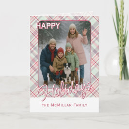 Elegant Classy Rustic Play Mönster Helgkort