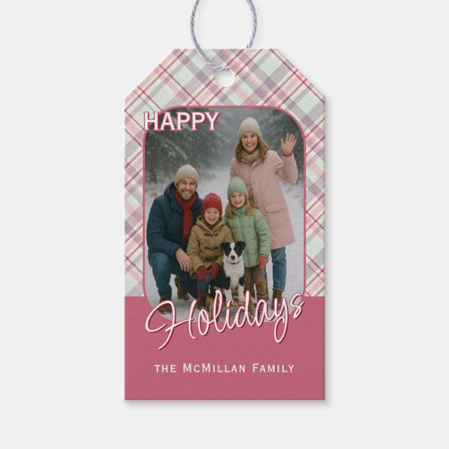 Elegant Classy Rustic Play Mönster Presentetikett (Framsidan)