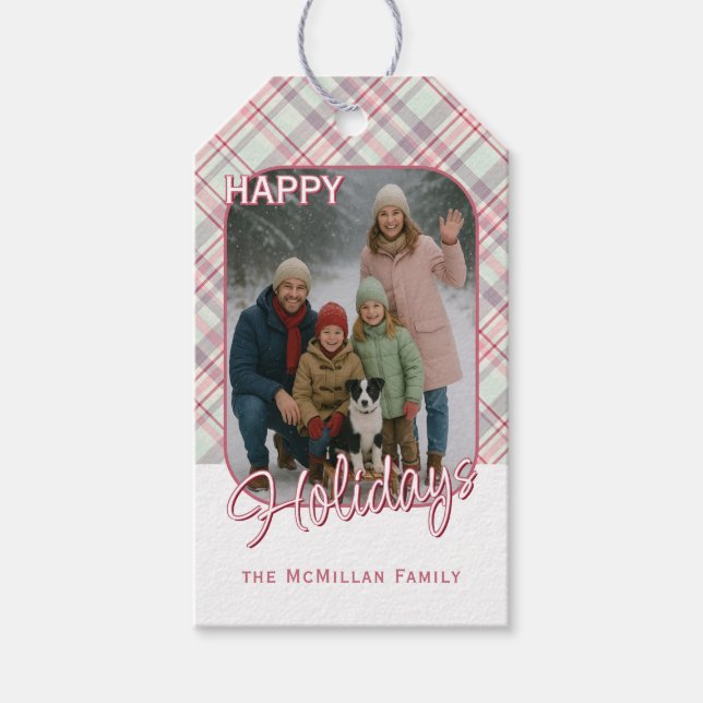 Elegant Classy Rustic Play Mönster Presentetikett (Framsidan)