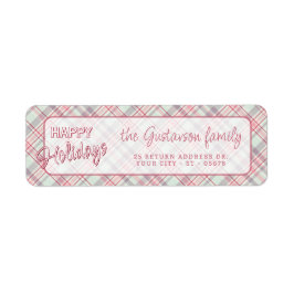 Elegant Classy Rustic Play Mönster Returadress Etikett