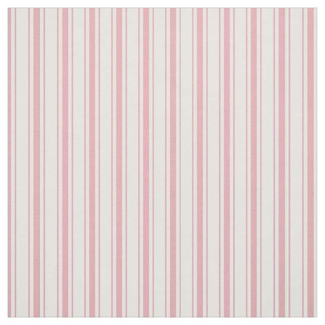 Elegant Classy Rustic Rosa Fransk Ticking Rand Tyg (Provkarta)