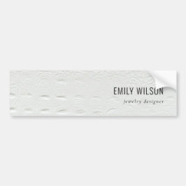 Elegant Classy Simple Ivory White Leather Struktur Bildekal