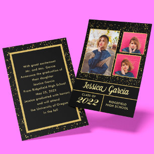 Elegant Classy Studenten Golden sparkles 3 Foton