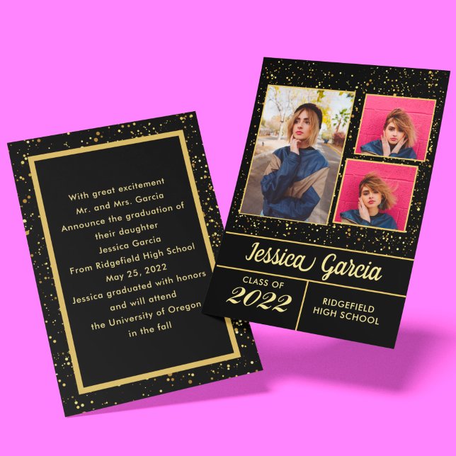 Elegant Classy Studenten Golden sparkles 3 Foton (Skapare uppladdad)