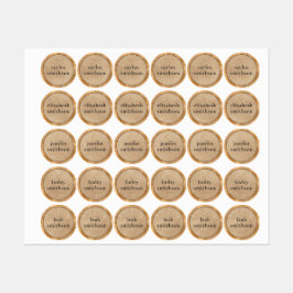Elegant Classy Taupe Luxury Lägg till din namnskol Klistermärke
