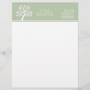 Elegant Classy Träd YOGA Studio-massageterapi Brevhuvud