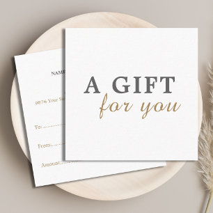 Elegant Clean Beauty Salon Gift Certificate Rabattkort