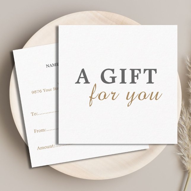 Elegant Clean Beauty Salon Gift Certificate Rabattkort (Skapare uppladdad)