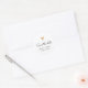 Elegant Clean Bröllop Guld Heart Spara datumet Runt Klistermärke (Envelope)