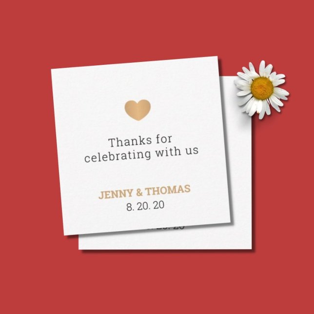 Elegant Clean Bröllop Tack Anteckningskort (Skapare uppladdad)