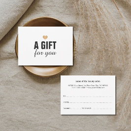 Elegant Clean Faux Guld Heart