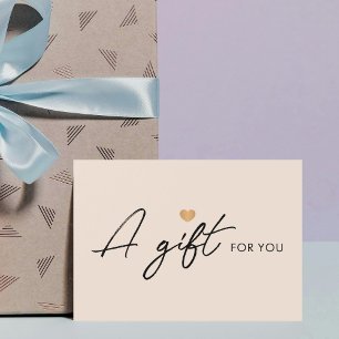 Elegant Clean Faux Guld Heart Pastel Visitkort