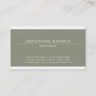 Elegant Clean Modern Plain Professionell Luxury Visitkort