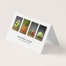 Elegant Clean Vegetables Nutritionist Chef Visitkort