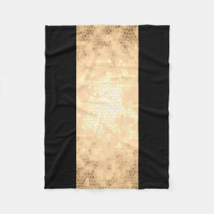 elegant clear faux guld och black rand fleecefilt