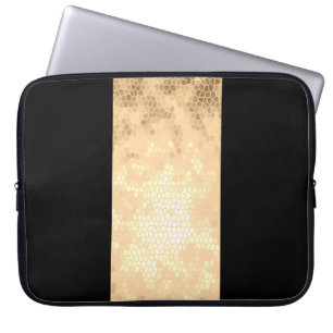 elegant clear faux guld och black rand laptop sleeve