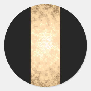 elegant clear faux guld och black rand runt klistermärke