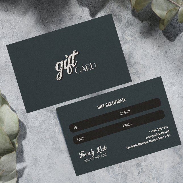 Elegant Clothing Business Black White Grått Grått Visitkort (Elegant Clothing Business Black White Gray Grey Business Card)