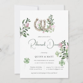 Elegant Clover Hästskor | Övningsmiddag Inbjudningar