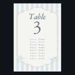 Elegant Coastal Elegant Wedding Bordsnummer<br><div class="desc">Elegant Coastal Elegant Wedding Table Number -  Discover the whole collection for a coordinate wedding theme. Dm for advise or personalization</div>