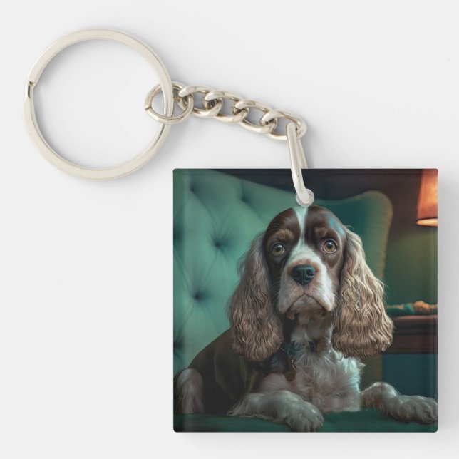Elegant Cocker Spaniel Klassisk Porträttdesign (Framsidan)