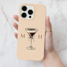 Elegant Cocktail Coquette Bow Initialer Monogram