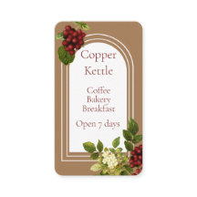 Elegant Coffee Bean Coffee Shop Affärskort