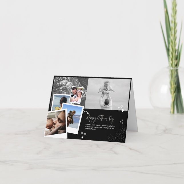 Elegant Collage Fars dag-fotokort Kort (Framsida)