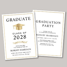 Elegant College Graduation Party Inbjudningar