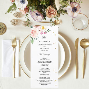 Elegant Colorful Beauty Flowers * Guld droppar Meny