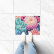 Elegant Colorful Dahlia Flowers on Mörk Background