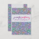 Elegant Colorful Lila Tint Glitter & Sparkles 2 Visitkort (Front/Back)