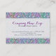 Elegant Colorful Lila Tint Glitter & Sparkles 2 Visitkort (Back)