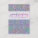 Elegant Colorful Lila Tint Glitter & Sparkles 2 Visitkort (Front)