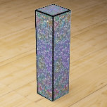 Elegant Colorful Lila Tint Glitter & Sparkles Presentask För Vinflaska<br><div class="desc">Elegant pastel lila färgton glitter och gnistor struktur mönster. Finns på andra produkter.</div>