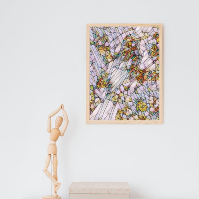 Elegant Colorful Mosaic Illustrated Bird Art Poster (Skapare uppladdad)