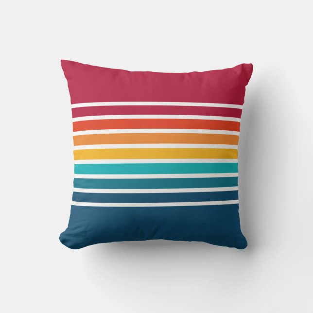 Elegant Colorful Rand Mönster Kudde (Framsida)