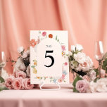 Elegant Colorful Vår blommor Bordsnummer Card<br><div class="desc">vår-kort för bordsnummer av elegant blommigt.</div>