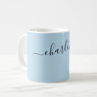 Elegant Columbia Blå Färg Namn Personlig Kaffemugg