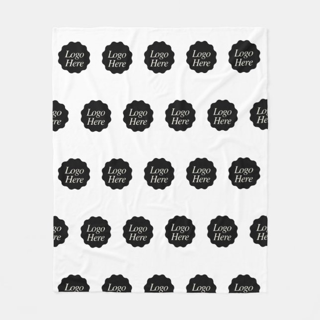 elegant Company Anpassningsbar Black Logotyp Fleecefilt (Framsidan)