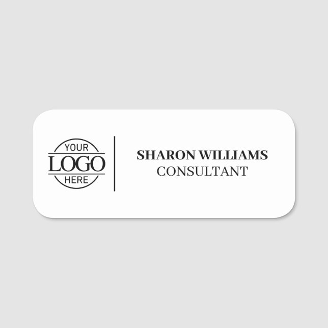 Elegant Company Business Logotyp Employee Magnetic Namnbricka (Framsida)