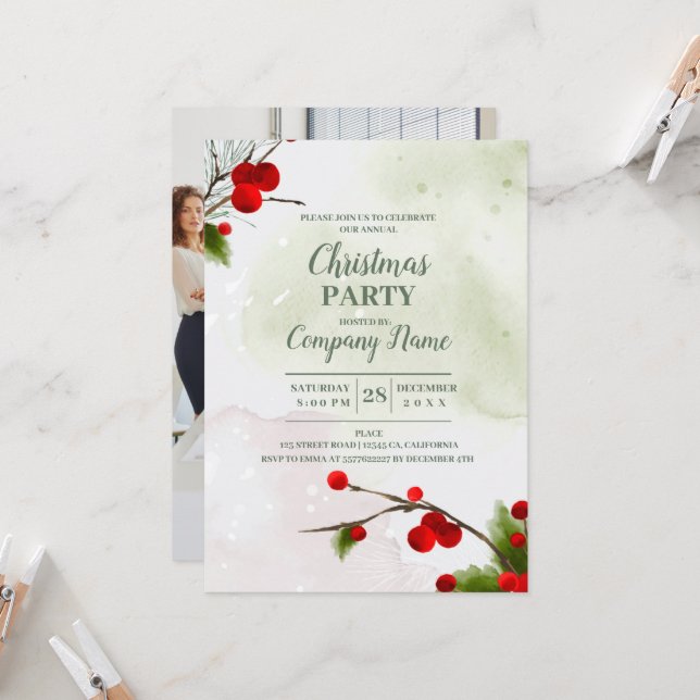 Elegant Company Cocktail Party Inbjudningar (Fram/Back In Situ)