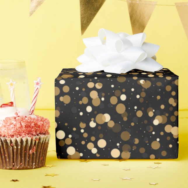 Elegant Conetti-mönster Presentpapper (Födelsedagsfest)