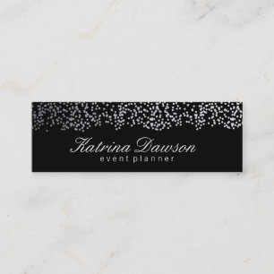 Elegant Confetti Mini Visitkort